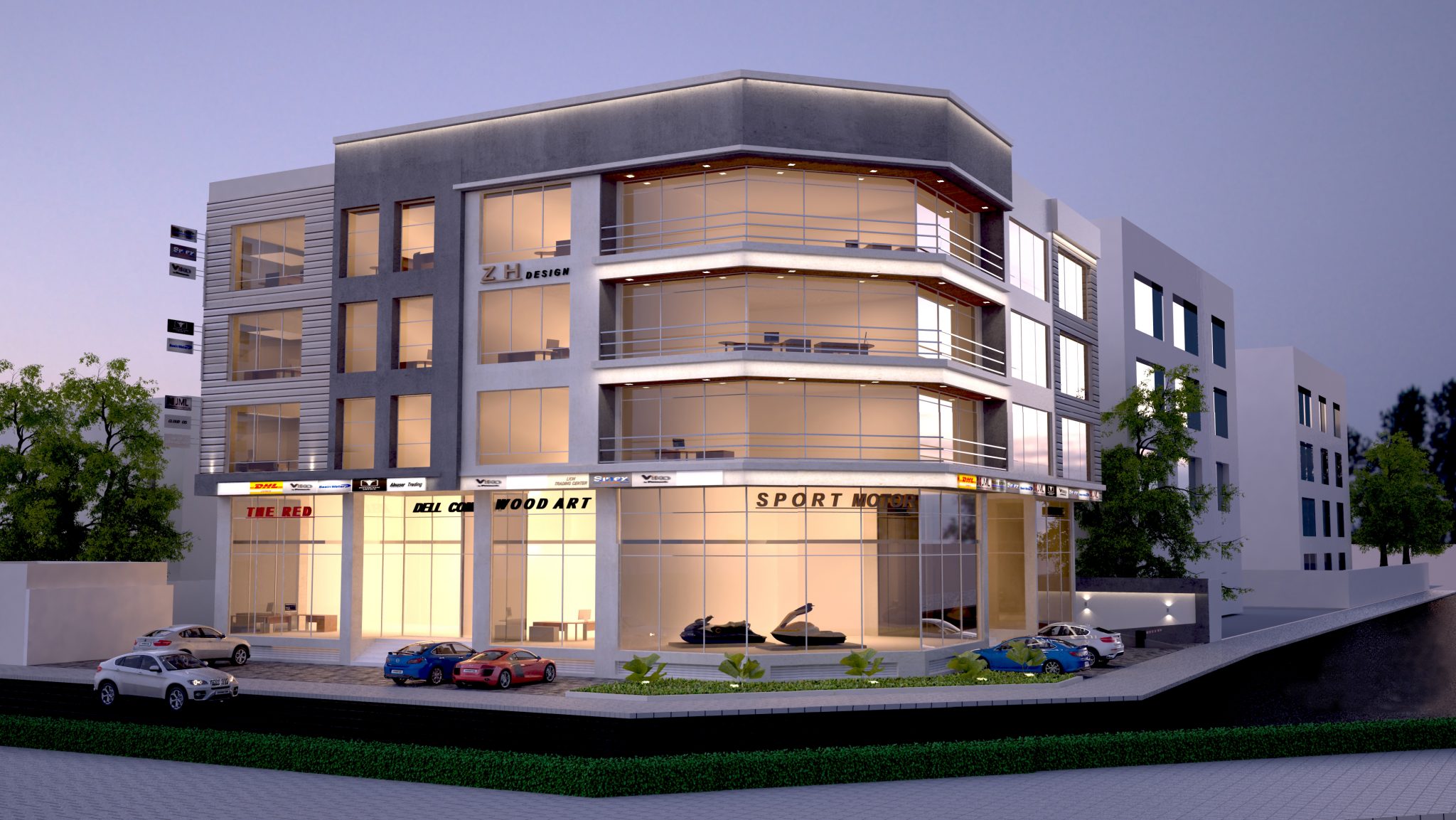 4 storey building design